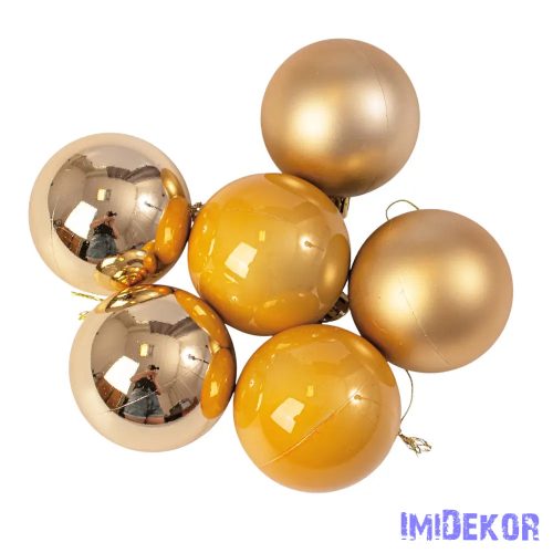 Karácsonyi gömb szett 6 db-os 6cm - Arany