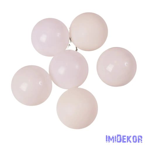 Karácsonyi gömb szett 6 db-os 6cm - Fehér