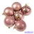 Karácsonyi gömb szett 6 db-os 8cm - Rosegold