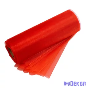 Organza tekercs 12cm x 10m - Piros