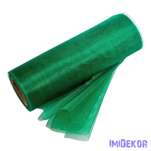 Organza tekercs 12cm x 10m - Sötétzöld