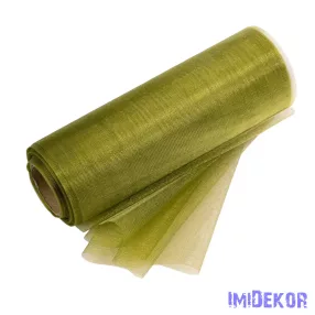 Organza tekercs 12cm x 10m - Olivazöld
