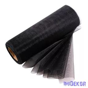 Organza tekercs 12cm x 10m - Fekete