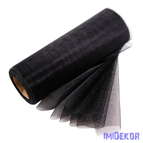 Organza tekercs 12cm x 10m - Fekete