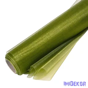 Organza tekercs 24cm x 10m - Olivazöld