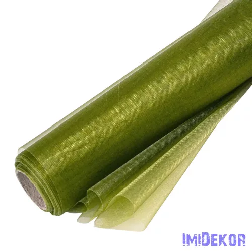 Organza tekercs 24cm x 10m - Olivazöld