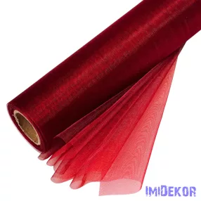 Organza tekercs 24cm x 10m - Bordó