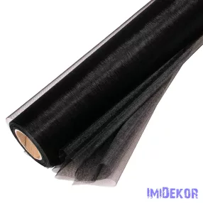 Organza tekercs 24cm x 10m - Fekete