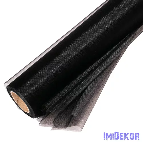 Organza tekercs 24cm x 10m - Fekete