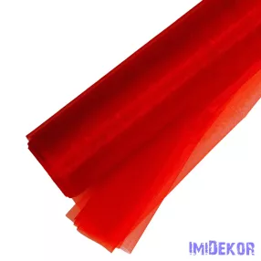 Organza tekercs 48cm x 10m - Piros