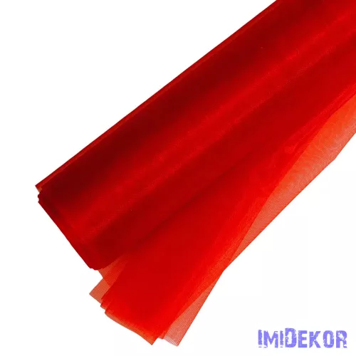 Organza tekercs 48cm x 10m - Piros