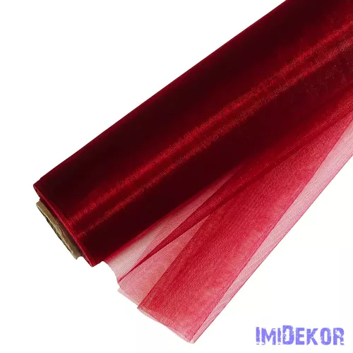 Organza tekercs 48cm x 10m - Bordó