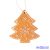 Mézeskalács fenyőfa dísz, polirezin, 6.2 x 7cm, kreatív felhasználásra vagy karácsonyfára