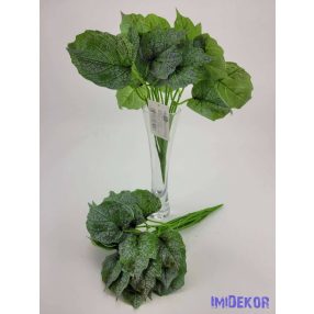 Leveles álló zöld selyem mű bokor cserepezhető 26 cm