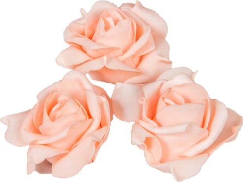 Polifoam rózsa fej virágfej habvirág 10 cm rózsaszín habrózsa