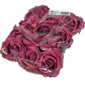   Polifoam rózsa fej virágfej habvirág 8 cm bordó habrózsa
