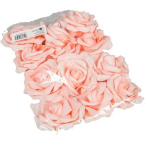   Polifoam rózsa fej virágfej habvirág 8 cm babarózsaszín habrózsa