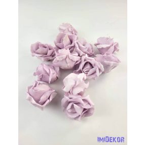 Polifoam rózsa virágfej 6 cm - Világos Lila