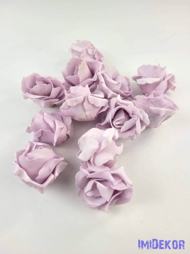 Polifoam rózsa virágfej 6 cm - Világos Lila
