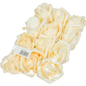   Polifoam rózsa fej virágfej habvirág 6 cm vanília habrózsa