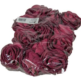   Polifoam rózsa fej virágfej habvirág 7 cm bordó habrózsa