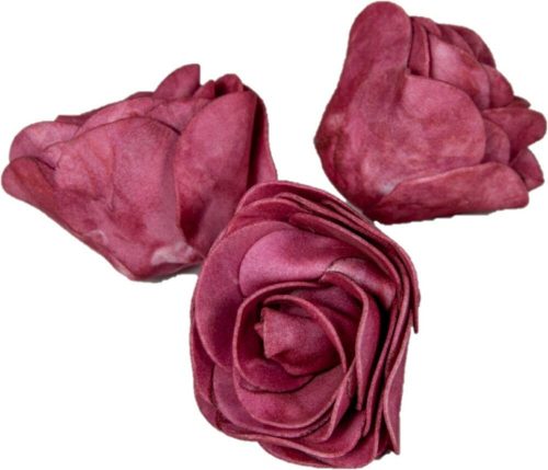 Polifoam rózsa fej virágfej habvirág 7 cm sötét mályva habrózsa