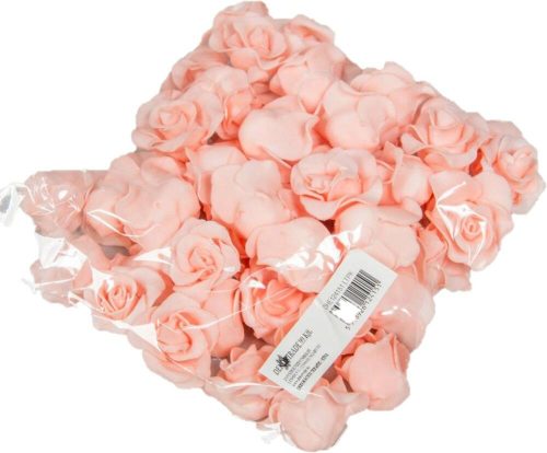 Polifoam rózsa fej virágfej habvirág 4 cm babarózsaszín habrózsa