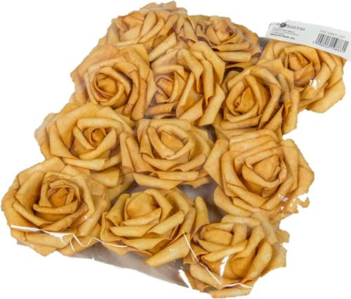 Polifoam rózsa fej virágfej habvirág 7 cm cappuchino habrózsa
