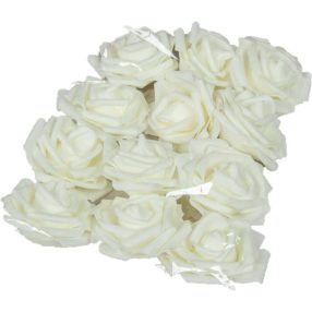 Polifoam rózsa fej virágfej habvirág 7 cm krém habrózsa