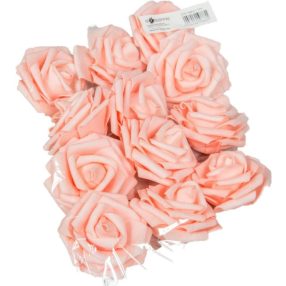   Polifoam rózsa fej virágfej habvirág 7 cm babarózsaszín habrózsa