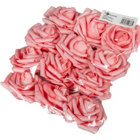   Polifoam rózsa fej virágfej habvirág 7 cm rózsaszín habrózsa