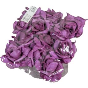 Polifoam rózsa fej virágfej habvirág 6 cm lila habrózsa