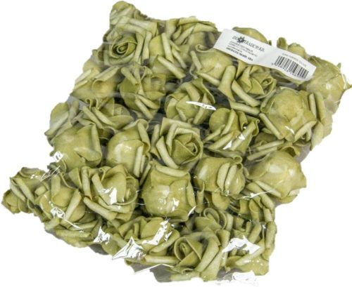 Polifoam rózsa fej virágfej habvirág 4 cm olivazöld habrózsa