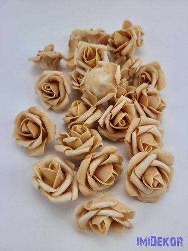 Polifoam rózsa fej virágfej habvirág 4 cm habrózsa - Tea