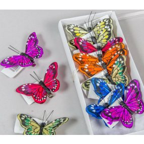 Színes lepke csipeszes 7 cm több színben
