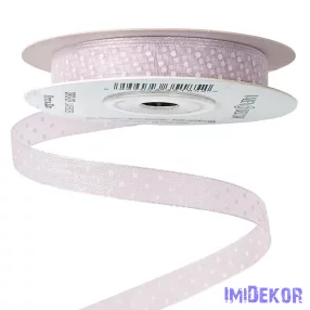 Pöttyös organza szalag 10mm x 20m - Levendula