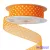 Pöttyös organza szalag 20mm x 20m - Világos narancssárga