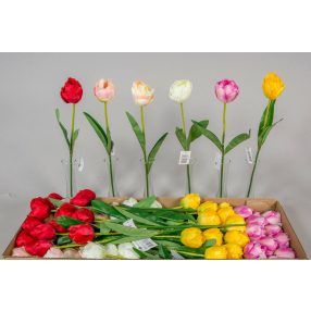 Tulipán szálas selyemvirág 45 cm