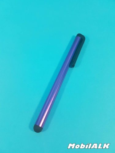 Univerzális érintőceruza tollszerű - tartós, gumipárna heggyel - színes metál lila