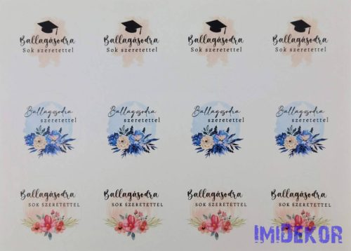 Ballagásodra kerek matrica 4cm 12db/csomag