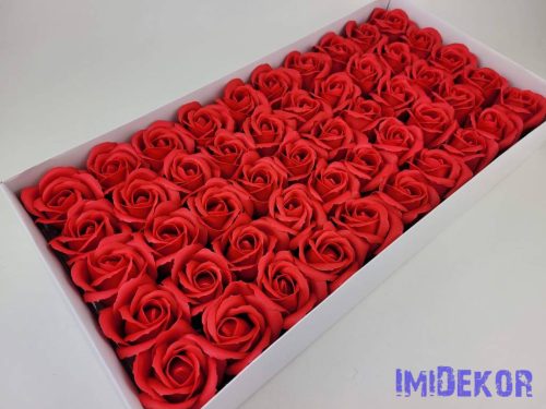 Szappanrózsa fej 50 db/doboz 5,5x6,5 cm - Piros
