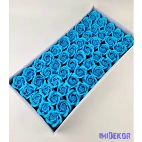 Szappanrózsa fej 50 db/doboz 5,5x6,5 cm - Világoskék