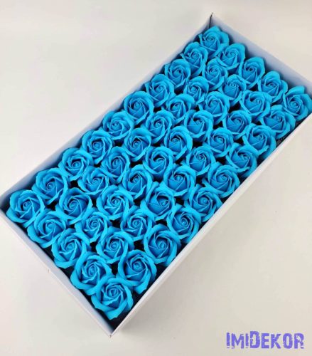 Szappanrózsa fej 50 db/doboz 5,5x6,5 cm - Világoskék