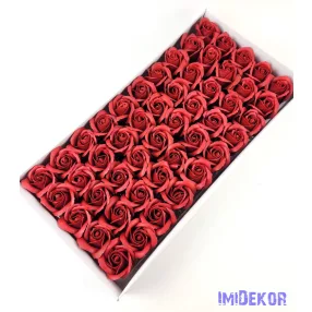 Szappanrózsa fej 50 db/doboz 5,5x6,5 cm - Bordó
