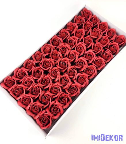 Szappanrózsa fej 50 db/doboz 5,5x6,5 cm - Bordó