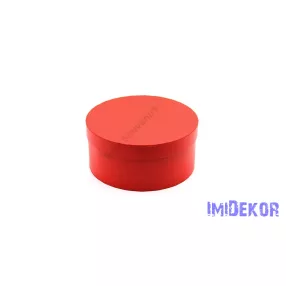 Papírdoboz kerek 22x10cm - Piros
