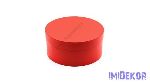 Papírdoboz kerek 22x10cm - Piros