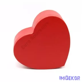 Szív alakú papírdoboz 22,5x20x9,5cm - Piros