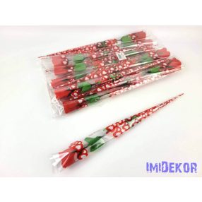 Selyem rózsaszál díszcsomagolásban 39 cm