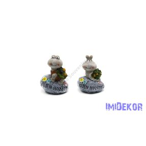   Csiga figura kövön ISTEN HOZOTT felirattal 12,5x9,3x16,6 cm